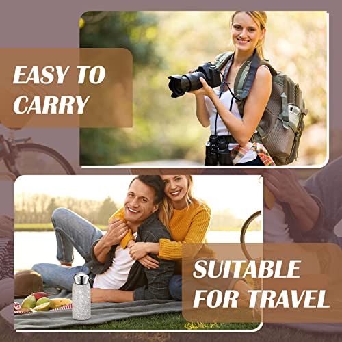 Rhinestone Water Bottle, Bling Diamond Water Bottle, Gifts for Women Stainless Steel Thermal Bottle Refillable Insulated Cup Silver Glitter Water Bottles for Women Bottles for Coffee, 260 ml (White) - Image 5