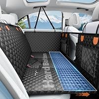 Hundedecke Auto Rückbank, Harter Unterseit Hundedecke Auto Wasserdicht/rutschfest/Rasierfest/Einklappen, 2025 Verbesserte Hunde Autositz Rückbank Tragkraft bis 180 kg, Geeignet für Autos und SUV