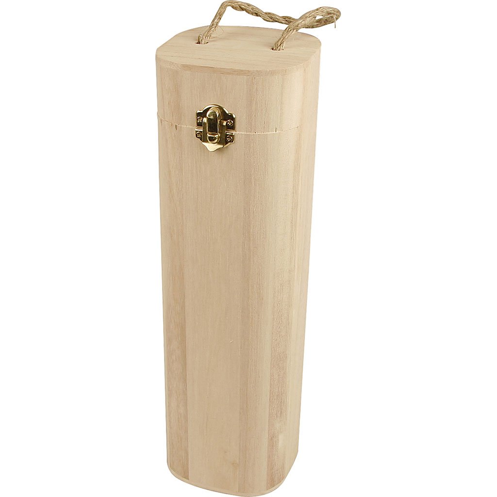 Creativ 57508 1-Piece Wooden Wine Box with String, Beige