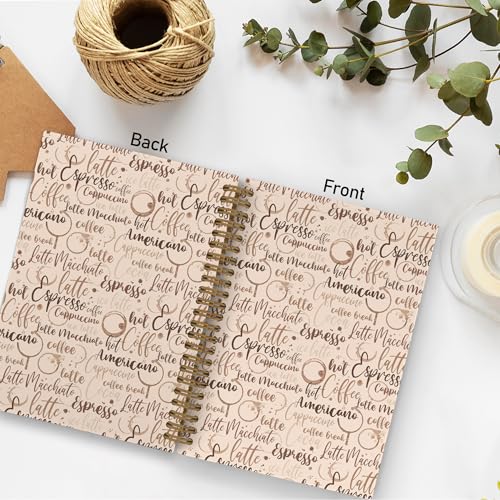 Carnet de notes de café pour le travail scolaire et les cours