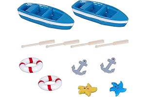 Dong Huang 12pcs Mini Beach Style Miniature Ornament Kits for DIY Fairy Garden Dollhouse Decoration