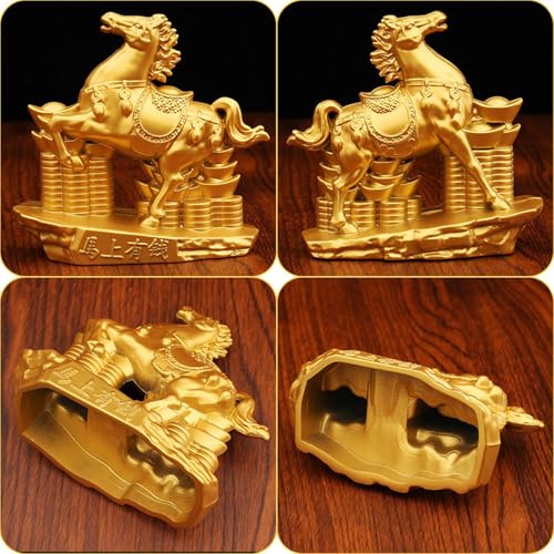 Ensemble de figurines de cheval dorées, le cadeau idéal pour esthètes - 7