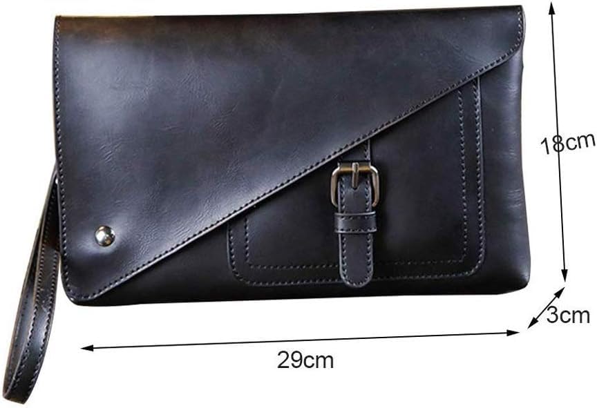Men's Handbags，Mens Clutch Bag Leather PU Business Wallet for Daily or Travel Use,Envelope Bag (Color : D)2