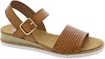 Skechers womens Desert Kiss - Sunny Flair. Vegan Perforated Quarter Strap Sandal. Sandal