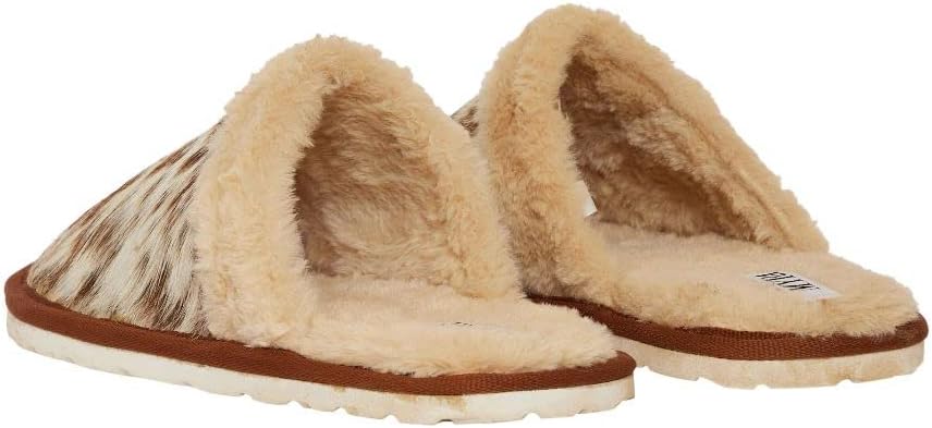 Myra Bag Homey Slipper Fur Leather Shoes S-4138