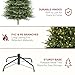 Hykolity 9 ft Prelit Artificial Christmas Tree with 5149 PE&PVC Branch Tips, 600 Warm White LED Lights, Easy Assembly with Metal Stand and Hinged Branches