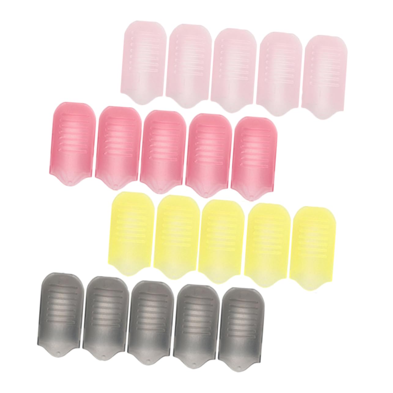 Ipetboom 20Pcs Plastic Nail Clip for Gel Nail Polish Removal Semi Transparent Semi Transparent Nail Polish Remover Cap Clips for Easy