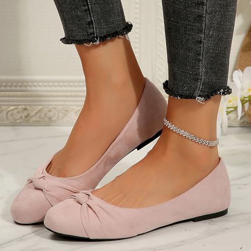 Women's Ballet Flats Shoes, Dress Shoes for Women Round Toe Comfort Light Weight Slip-On Shoes2