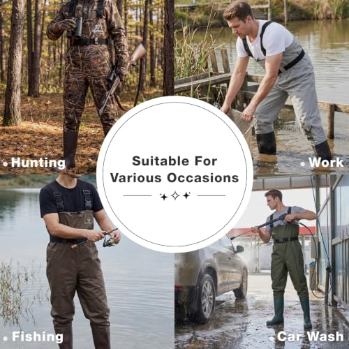 Image of FISHINGSIR Waders for Men Waterproof Women Fishing Chest Wader with Boots