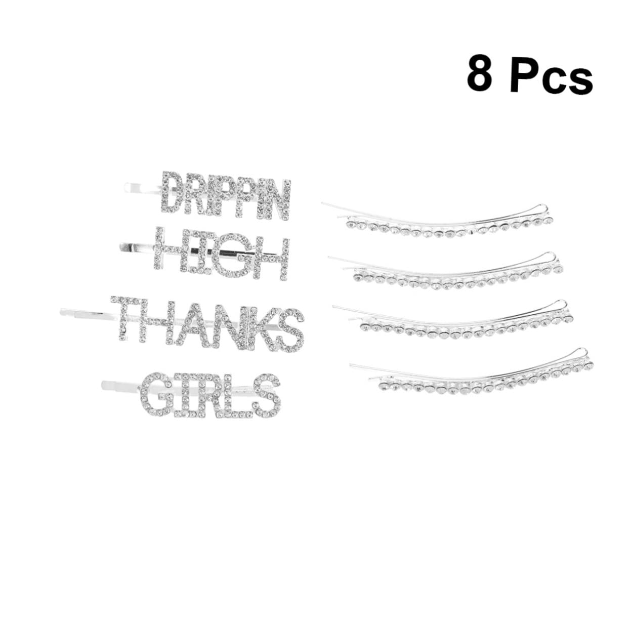 Didiseaon Piezas Pinzas Para El Cabello Niña Horquilla Para El Cabello Horquillas De Letras Adornos De Pelo De Moda Pinzas De Pelo De Plata Pasadores Sombrerería Carta Mujer