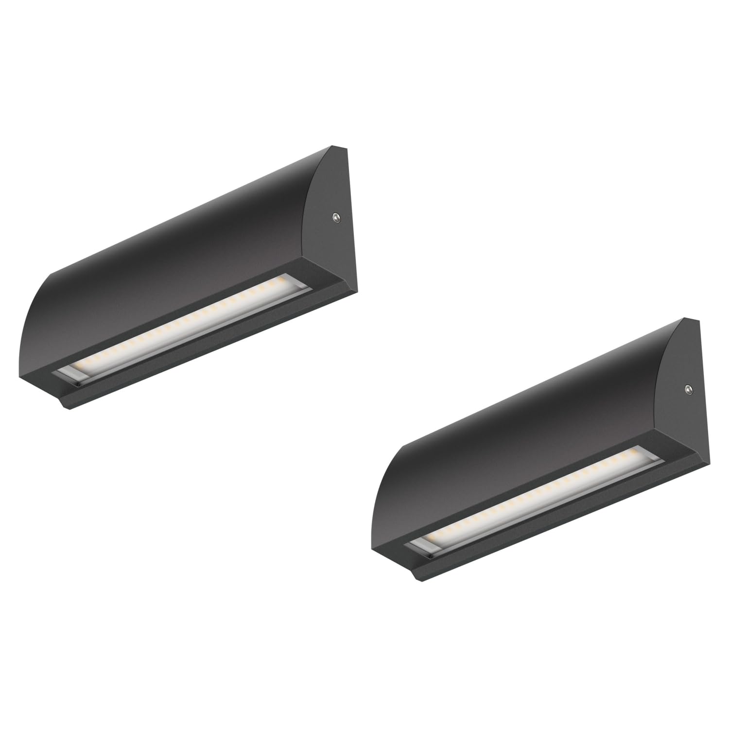 ledscom.de 4 LED wall Light/Staircase Light SEGIN for Outdoors, IP54, Flat, Downlight, Black matt, Angular, 6.2 W, 566lm, Warm White — view 22