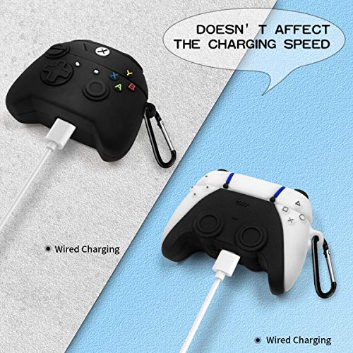 [2Pack] Game Controller Airpods Pro Case, 3D Cute Fashion Cool Design Airpods Pro Cover, Unique Stylish Funny Protective Skin Accessories Airpod Pro Silicone Case For Boys Girls Men #TOP3