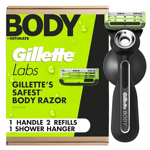 Gillette Labs Body + Intimate Razor For Men Handle + 2 Blade Refills