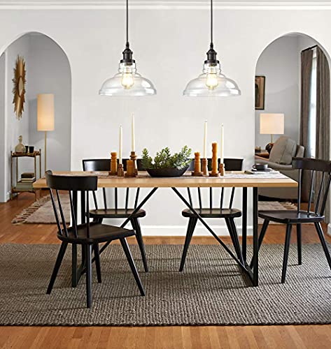 Claxy Ecopower Industrial Vintage Style 1-Light Pendant Glass Hanging Light Kitchen Island Dining Pendant Lighting #TOP7