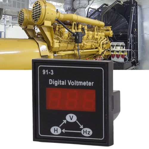 Medidor de Voltaje de Voltios, Mini Voltímetro Digital para Accesorios de Grupo Electrógeno de Gasolina 220V 380V Medidor de Voltaje Trifásico Monofásico