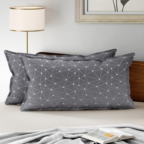 Image of Wakefit 100% Cotton Pillow Cover Set of 2 | 200 TC Soft & Breathable Pillow Cases | King Size 19 x 36 Inch | Skin Friendly, Durable & Gentle Machine Washable | Marino
