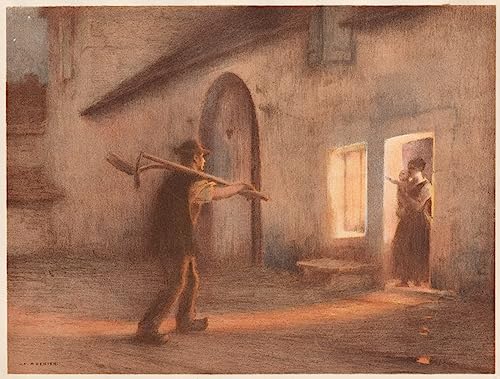 Tableau sur toile Retour par Jules Muenier GerRit poster 58 x 90 cm pour déco murale