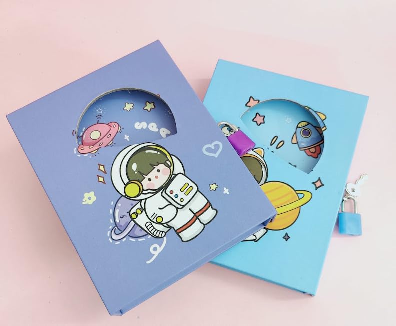 TERA 13 Diary For Kids (1 pcs) Notebook Diary, Space Diary For Boys, Lock Diary For Kids, Return Gifts Diary, Cartoon Diary For Boys Birthday Gifts For Kids