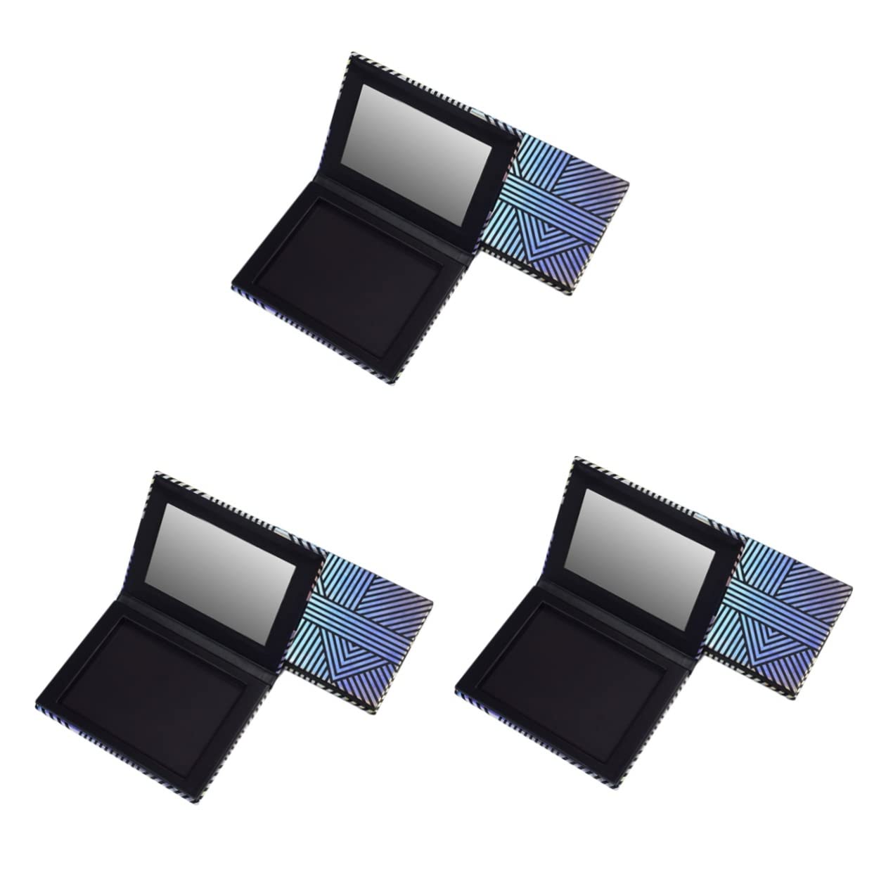 FRCOLOR 3pezzi Palette Vuota Magnetica Per Trucco Con Specchio Organizer Cosmetici Ricaricabile e Compatto