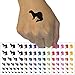 Ferret Solid Temporary Tattoo Water Resistant Fake Body Art Set Collection - Yellow (One Sheet)