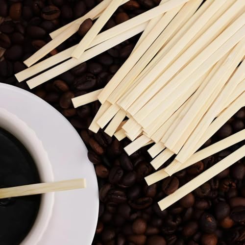 2000 Stück Kaffee Rührstäbchen, 11cm Rührstäbchen Holz, Holzstäbchen Kaffeestäbchen für Umrühren von Kaffee Tee Getränke