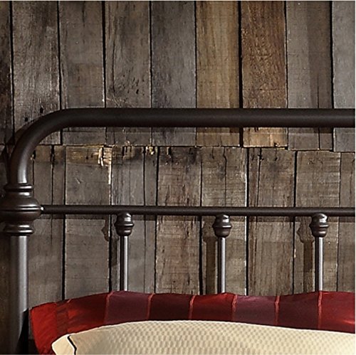 Giselle Antique Dark Bronze Graceful Lines Victorian Iron Metal Bed (Full Size) #TOP6