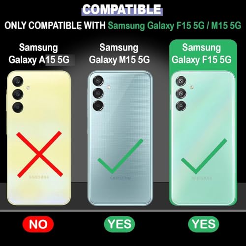 Image of Bintage CASE Mac Safe Design Hard Light Weight Back Case | Soft Border Camera Protect | Dual PU Leather Finish Back Cover Compatible for Samsung Galaxy F15 5G - White & Cherry Brown