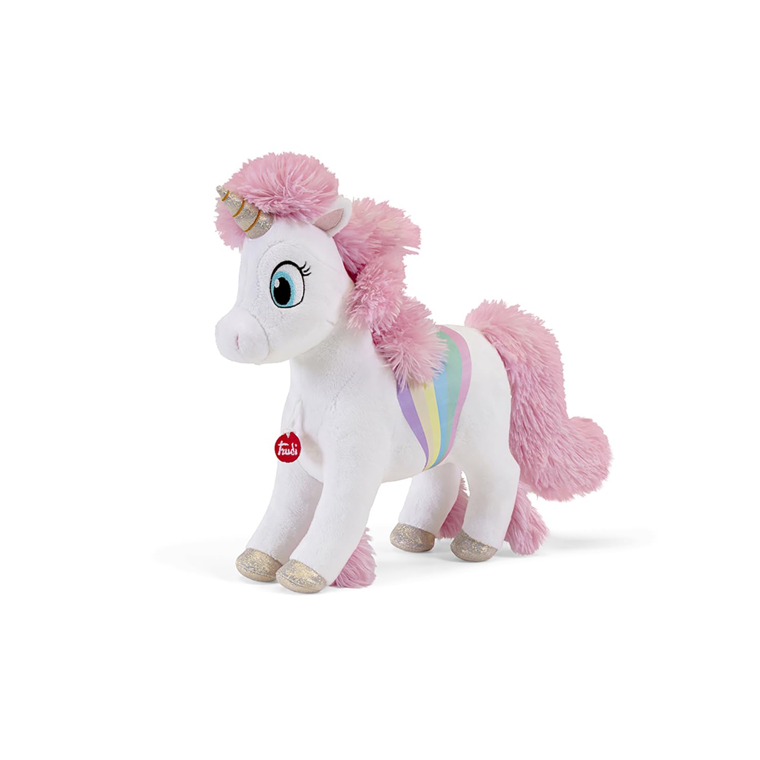Trudi Unicorno Leslie Peluche unicorno arcobaleno, regalo bambini compleanno | 25x25x7cm taglia S | Fantasy Unicorn collection | modello 18196