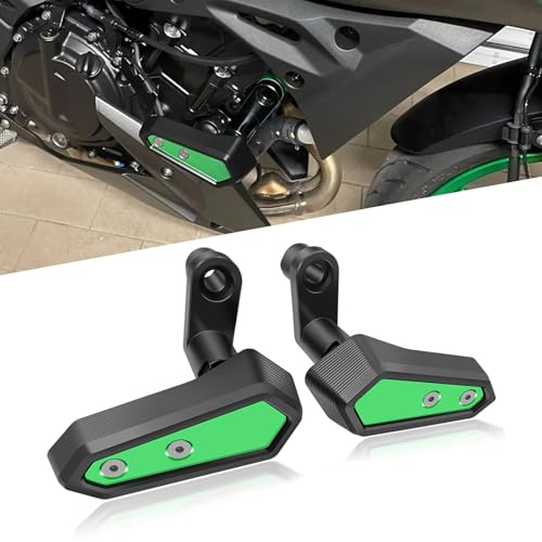 for NINJA500 Z500 SE Ninja 500 z500 se 2024 2025 2026 Accessories Engine Anti-Fall Protection Cover Motorcycle Body Anti-Fall Block Side Cover Protection Frame Slider Impact Engine Drop pad (Green)