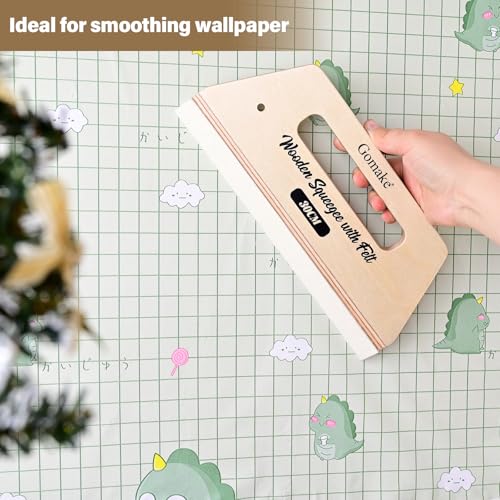 Image of Gomake Wallpaper Smoothing Tool Large Wooden Squeegee Tool