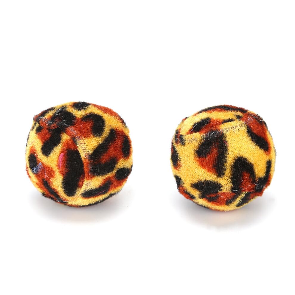 NutraPet Wild Catz Cheetah plush Cat Toy - 4cm - Set of 2