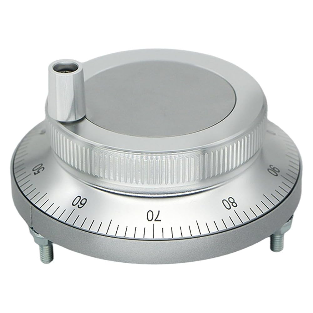 Littimoon 5V 100PPR CNC Manual Pulse Encoder, 60mm Rotary Handwheel Generator with 6 Terminals and Handle