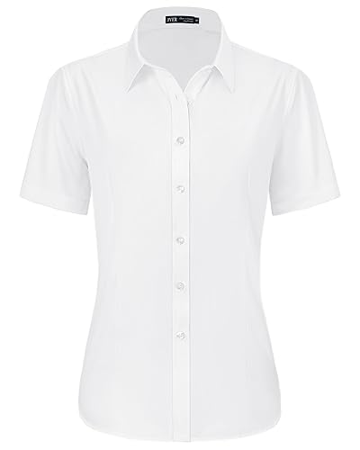 J.VER Womens Button Down Shirts Stretch Wrinkle Free Formal Short