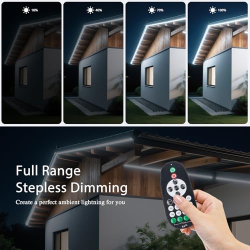 750W Lichterketten-Dimmer, AC 220V-240V Outdoor String Glühbirne Fernbedienung Plug-in Switch Dimmer,23-Tasten Fernbedienung Zeitschalter Fernbedienungsdimmer,passend für alle dimmbaren (750W)