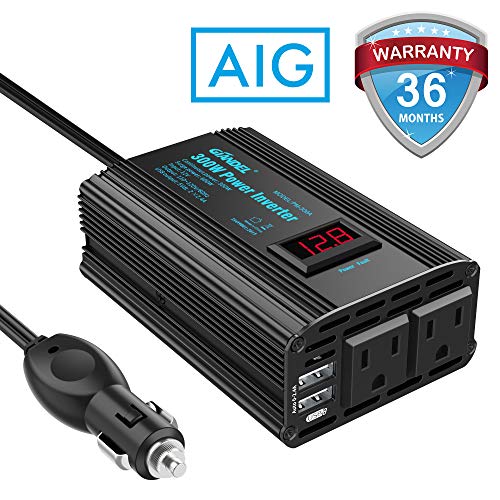 300W Power Inverter DC 12V to AC 120V Car Power Converter Adapter