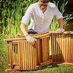 Casaria-Sonnenliege-klappbar-Holz-FSC-zertifiziert-320kg-Belastbarkeit-Tragegriff-Kofferfunktion-Garten-Balkon-Terrasse-Geschwungen-Akazie-190x60cm : Aus-Holz-gemacht....