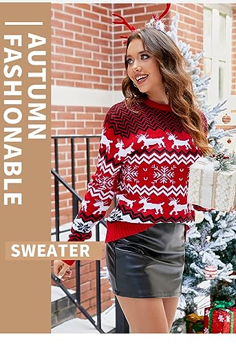 Teenage Girls Christmas Jumper Christmas Jumper Small Snowflake Couples Christmas Sweater Sweater Sweater Sweater Sweater3