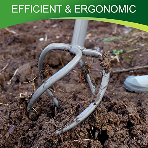 Walensee Upgrade Twist Tiller Manual Hand Tiller Garden Claw Cultivator with a Removable Big Claw, Garden Claw Tool Long Handle Steel Tiller Lawn Aerator Soli Lossener for Gardening Bed and Plant Box 5 Walensee Upgrade Twist Tiller Manual Hand Tiller Garden Claw Cultivator with a Removable Big Claw, Garden Claw Tool Long Handle Steel Tiller Lawn Aerator Soli Lossener for Gardening Bed and Plant Box - Image 5