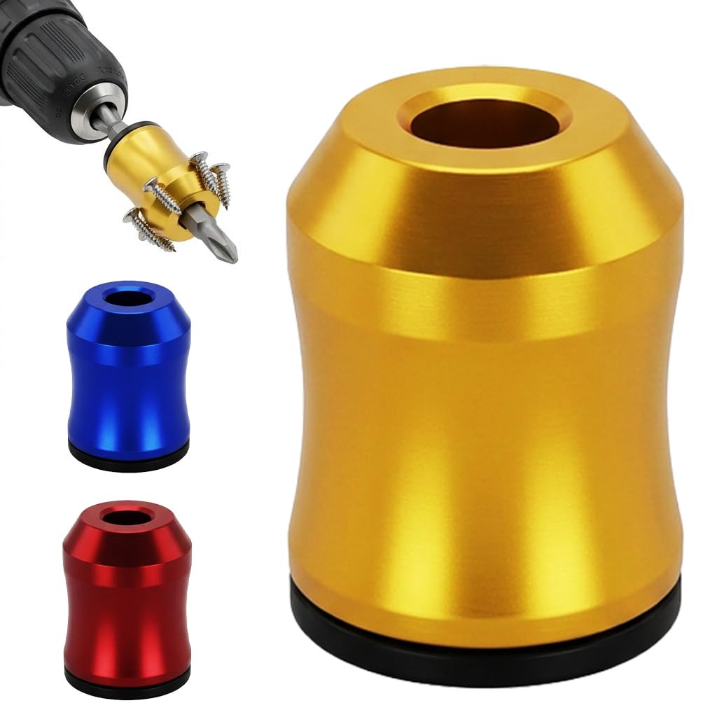 3Pcs Magnetic Screw Ring, Strong Magnetic Screw Holder for Drill Bits, Universal Screwdriver Head Rings Removable Bit Holder for Hex Screwdrivers & Power Tools for DIY Repair