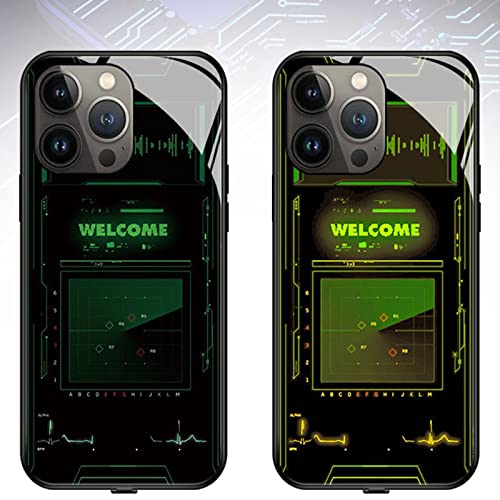 Intelligent Sound Control Light-Up Phone Case for iPhone 14/13/12/11 Series, Colorful Light up Phone Case, Voice Control Call LED Flash Phone Cover (03,for iPhone 13 Pro Max)