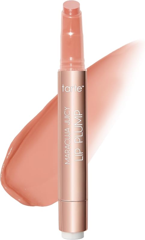 tarte maracuja jugoso lip plump – Bálsamo labial hidratante y voluminizador con ácido hialurónico nutritivo y vitamina E, rellena e hidrata, vegano y libre de crueldad