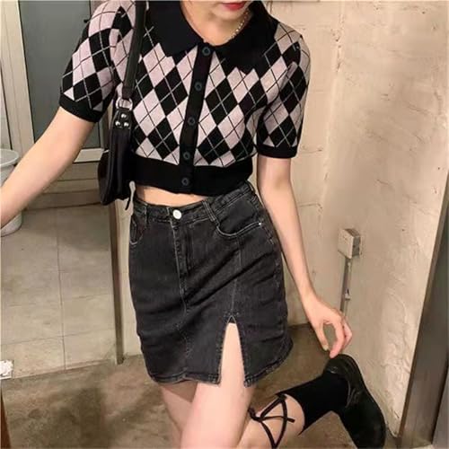 Bloomy Jean Skorts, Bloomy Skorts, Fashion High Casual Stretchy Denim Skirt Side Split Mini Skirts for Woman4