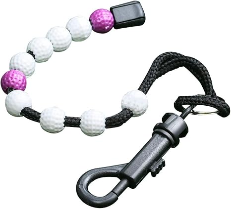ounter Aid Beads Remenber Professional Portable hain Nylon Putt Training Durable with Lip Golf Score(Purple)