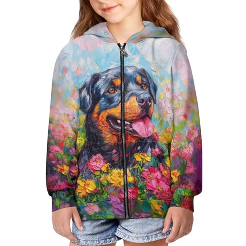 Girls Hoodies 6-16 Long Sleeve Zip Up Hoodies Sweatshirts Kids Fall Thin Athletic Jackets