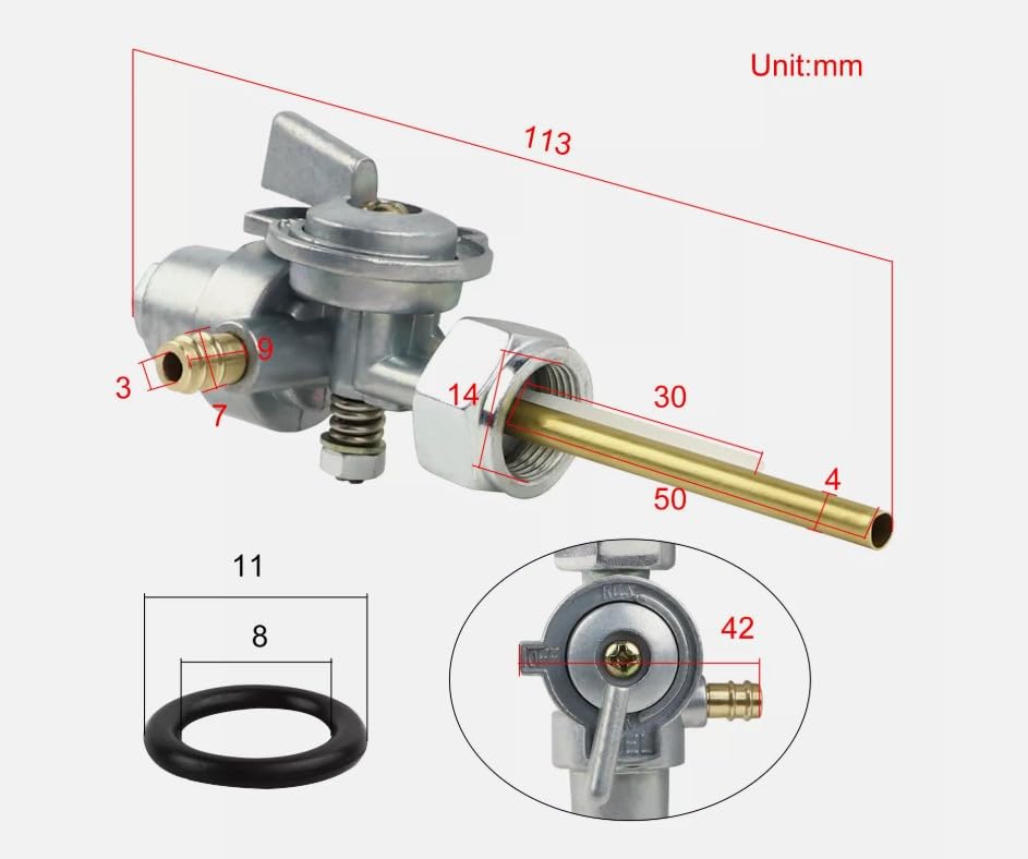 Yamaha dirt bike petcock fuel filter diagram