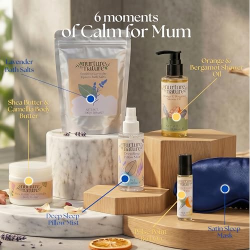 Nurture by Nature New Mom Gift Basket - 6 Piece Self Care Package - Image 3