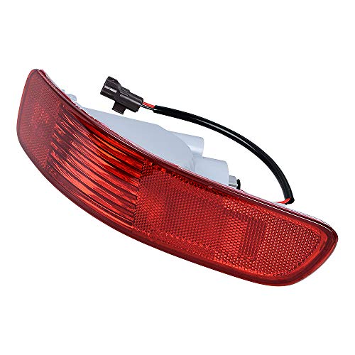 Amopacorp 1X Red Lamp Right Side Rear Bumper Side Marker Reflector Bulb Tail Light Compatible With '07-'12 Mitsubish Outlander Peugeot 4007 Citroën C-Crosser #TOP6