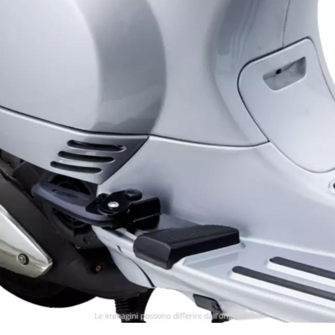 POGGIAPIEDI PEDANA SIP NERO LUCIDI RICHIUDIBILI ADATTO PER VESPA 50 125 150 LX