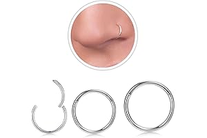 18g Nose Rings Hoop and 20g Nose Studs for Women Men