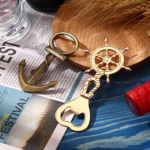 Honeydak 24 Pcs Nautical Bottle Openers Anchor Bottle Opener Antique Beer Bottle Opener Nautical Theme Decor Beach Theme Gifts for Men Wedding Nautical Baby Shower Decorations Party Favors for Guests - Image 8